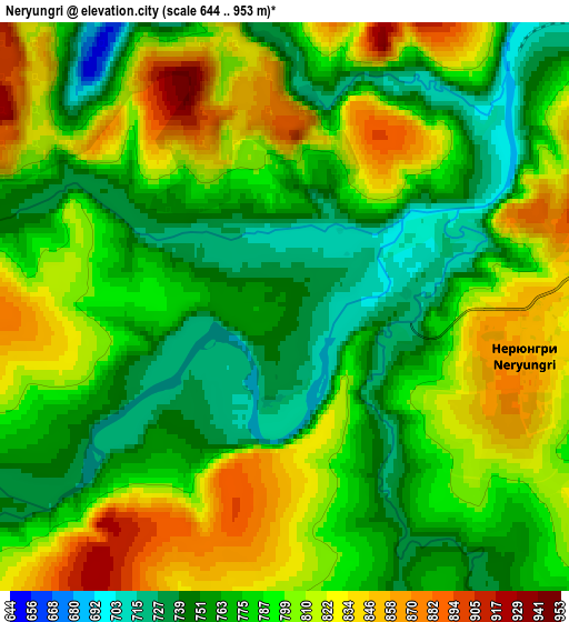 Zoom OUT 2x Neryungri, Russia elevation map