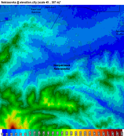 Zoom OUT 2x Nekrasovka, Russia elevation map