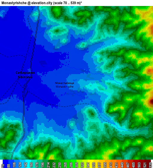 Zoom OUT 2x Monastyrishche, Russia elevation map