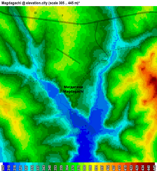 Zoom OUT 2x Magdagachi, Russia elevation map