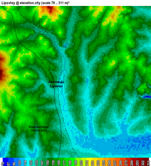 Zoom OUT 2x Lipovtsy, Russia elevation map