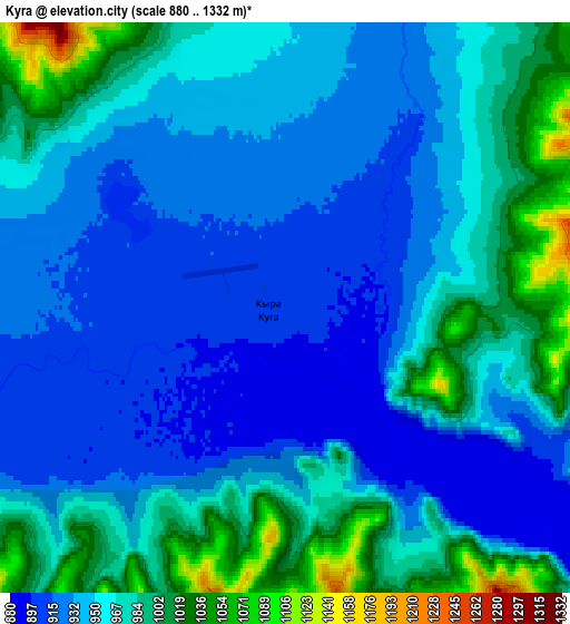 Zoom OUT 2x Kyra, Russia elevation map