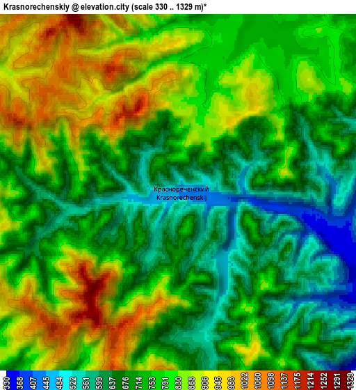 Zoom OUT 2x Krasnorechenskiy, Russia elevation map