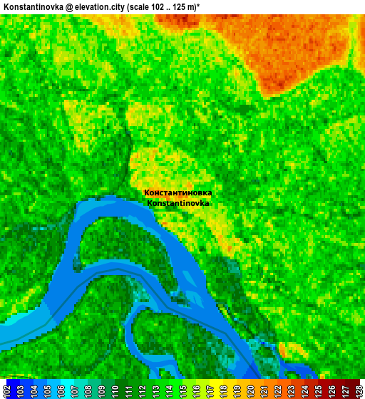 Zoom OUT 2x Konstantinovka, Russia elevation map