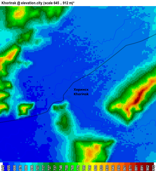 Zoom OUT 2x Khorinsk, Russia elevation map