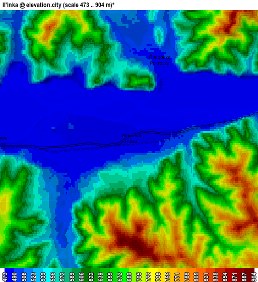 Zoom OUT 2x Il’inka, Russia elevation map