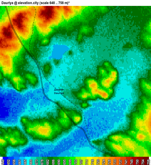 Zoom OUT 2x Dauriya, Russia elevation map