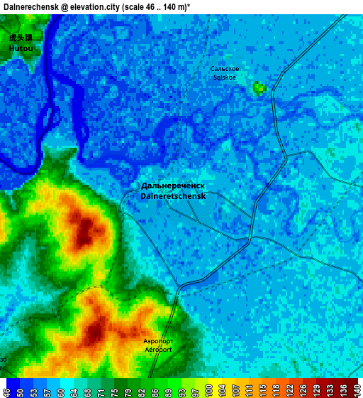 Zoom OUT 2x Dalnerechensk, Russia elevation map