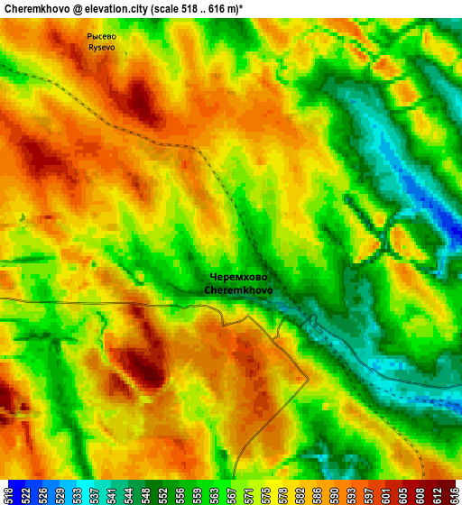 Zoom OUT 2x Cheremkhovo, Russia elevation map