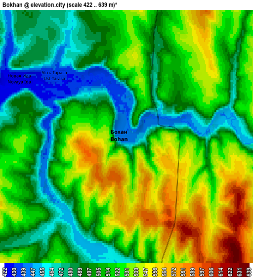 Zoom OUT 2x Bokhan, Russia elevation map