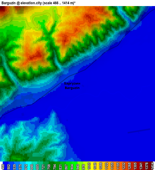 Zoom OUT 2x Barguzin, Russia elevation map