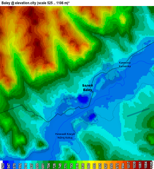 Zoom OUT 2x Baley, Russia elevation map