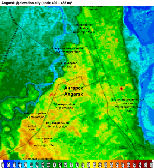 Zoom OUT 2x Angarsk, Russia elevation map