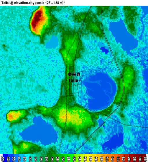 Zoom OUT 2x Tailai, China elevation map