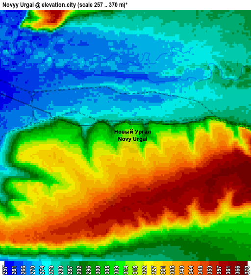 Zoom OUT 2x Novyy Urgal, Russia elevation map