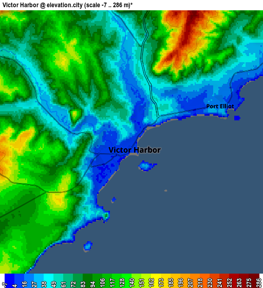 Zoom OUT 2x Victor Harbor, Australia elevation map