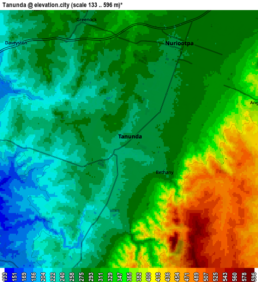 Zoom OUT 2x Tanunda, Australia elevation map