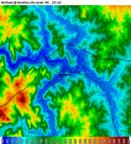 Zoom OUT 2x Northam, Australia elevation map