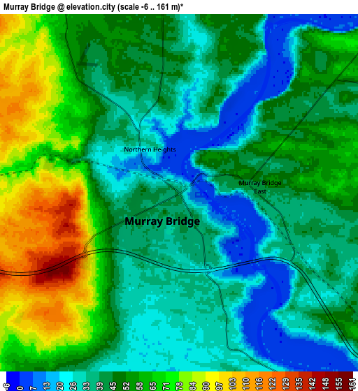Zoom OUT 2x Murray Bridge, Australia elevation map