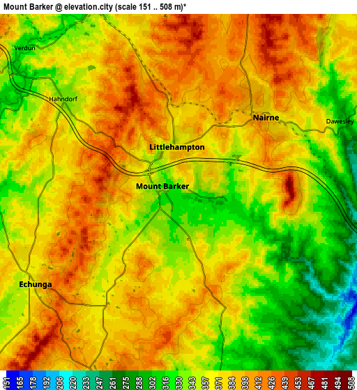 Zoom OUT 2x Mount Barker, Australia elevation map