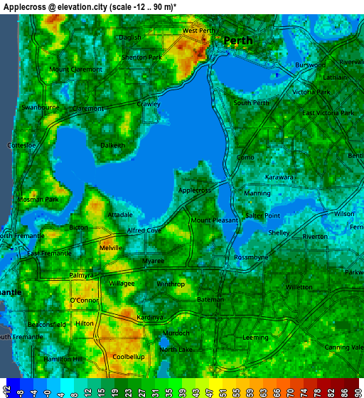 Zoom OUT 2x Applecross, Australia elevation map