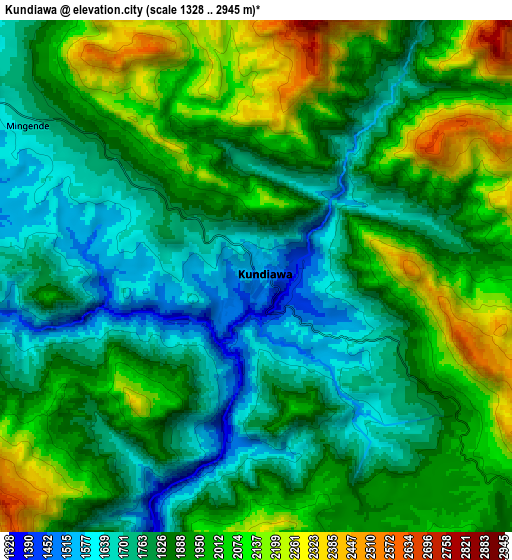 Zoom OUT 2x Kundiawa, Papua New Guinea elevation map