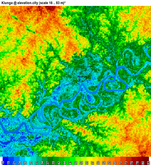 Zoom OUT 2x Kiunga, Papua New Guinea elevation map