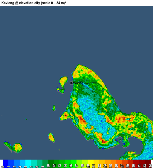 Zoom OUT 2x Kavieng, Papua New Guinea elevation map