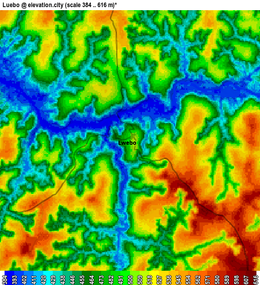 Zoom OUT 2x Luebo, Democratic Republic of the Congo elevation map