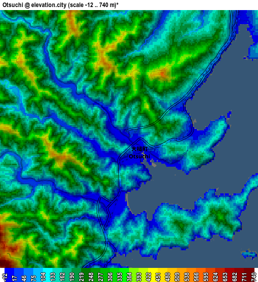 Zoom OUT 2x Ōtsuchi, Japan elevation map