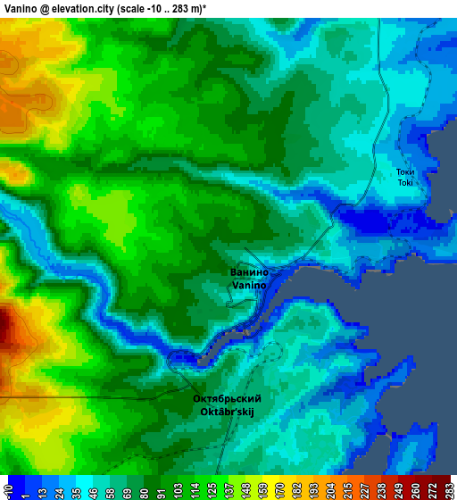 Zoom OUT 2x Vanino, Russia elevation map