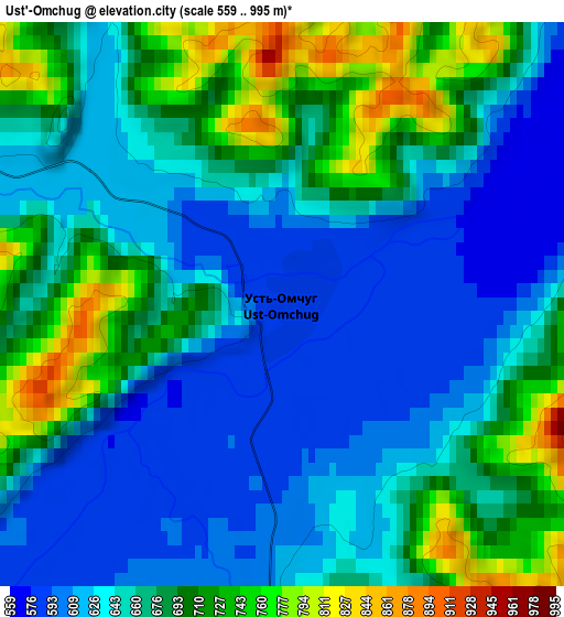 Zoom OUT 2x Ust’-Omchug, Russia elevation map