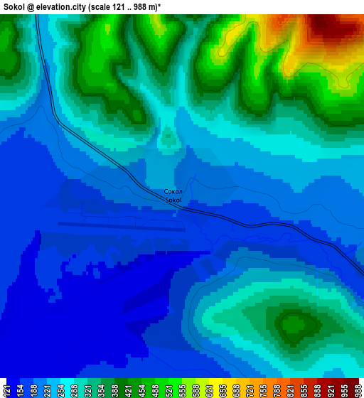 Zoom OUT 2x Sokol, Russia elevation map