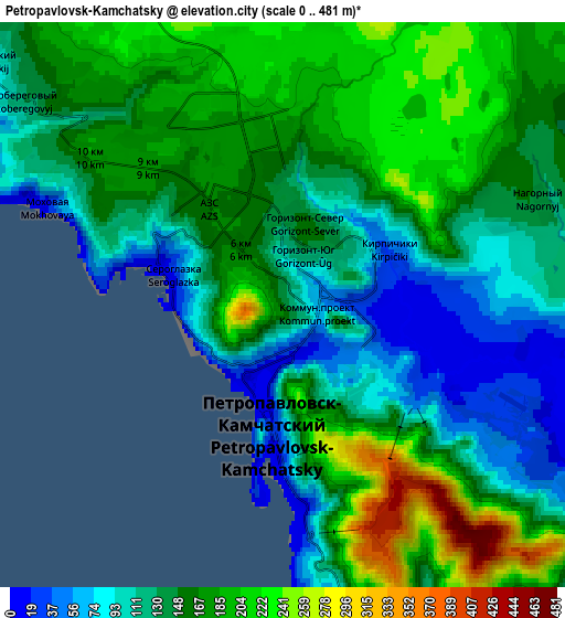 Zoom OUT 2x Petropavlovsk-Kamchatsky, Russia elevation map