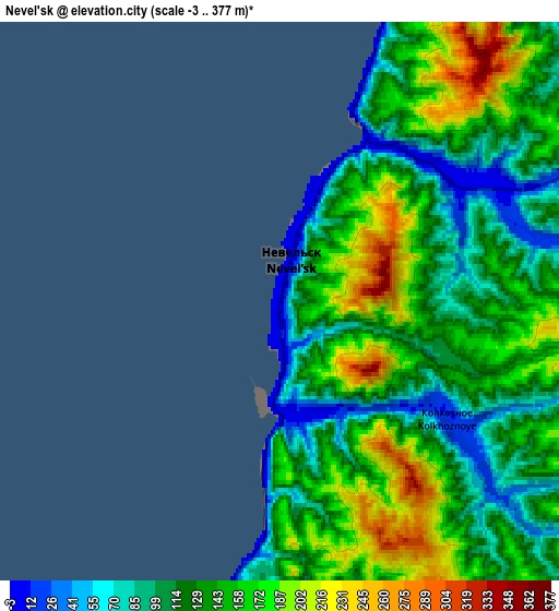 Zoom OUT 2x Nevel’sk, Russia elevation map