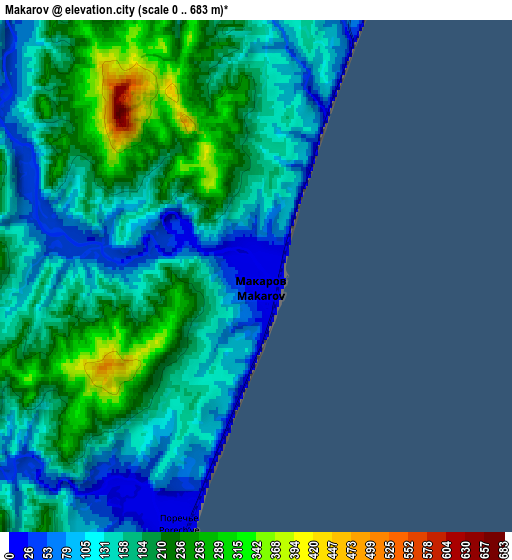 Zoom OUT 2x Makarov, Russia elevation map