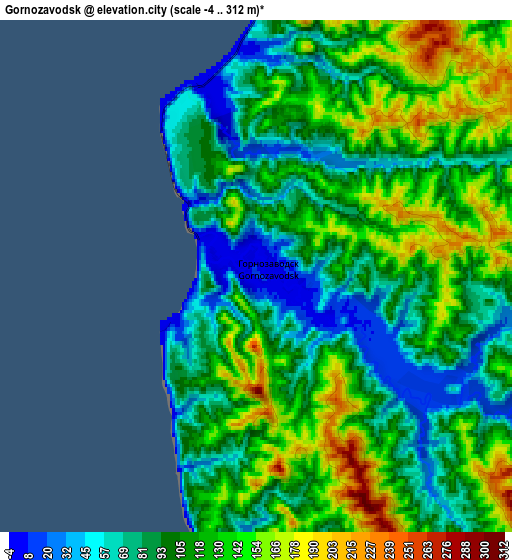 Zoom OUT 2x Gornozavodsk, Russia elevation map