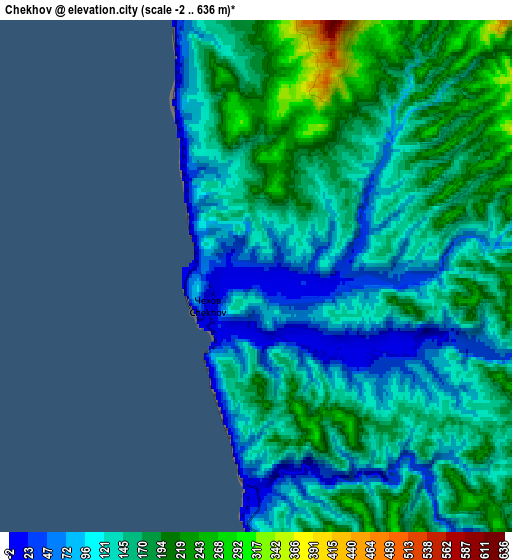 Zoom OUT 2x Chekhov, Russia elevation map