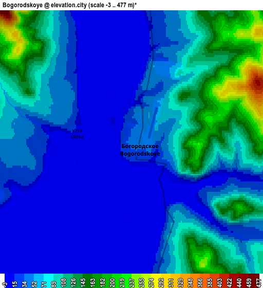 Zoom OUT 2x Bogorodskoye, Russia elevation map