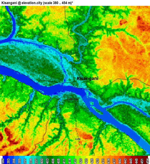 Zoom OUT 2x Kisangani, Democratic Republic of the Congo elevation map