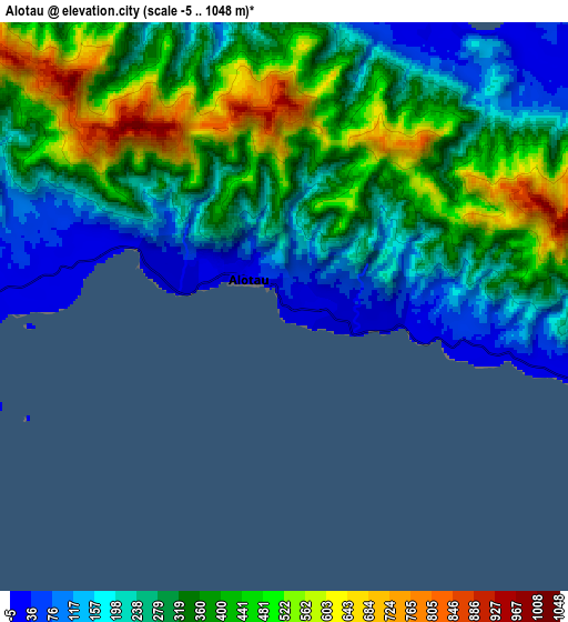 Zoom OUT 2x Alotau, Papua New Guinea elevation map