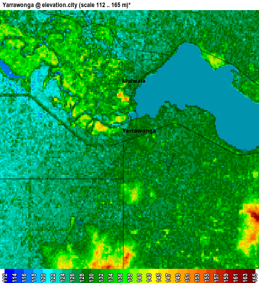 Zoom OUT 2x Yarrawonga, Australia elevation map