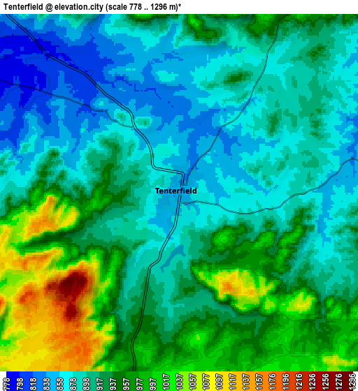 Zoom OUT 2x Tenterfield, Australia elevation map