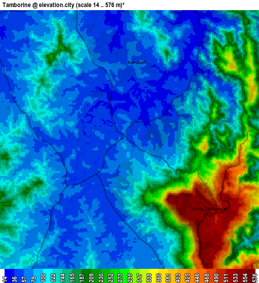 Zoom OUT 2x Tamborine, Australia elevation map