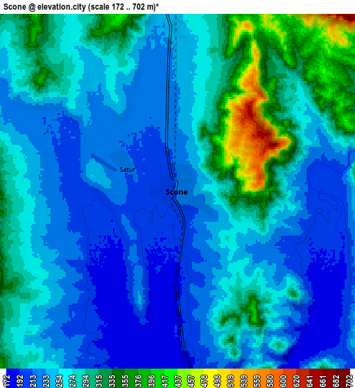 Zoom OUT 2x Scone, Australia elevation map