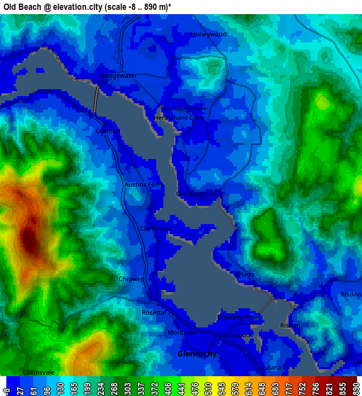 Zoom OUT 2x Old Beach, Australia elevation map