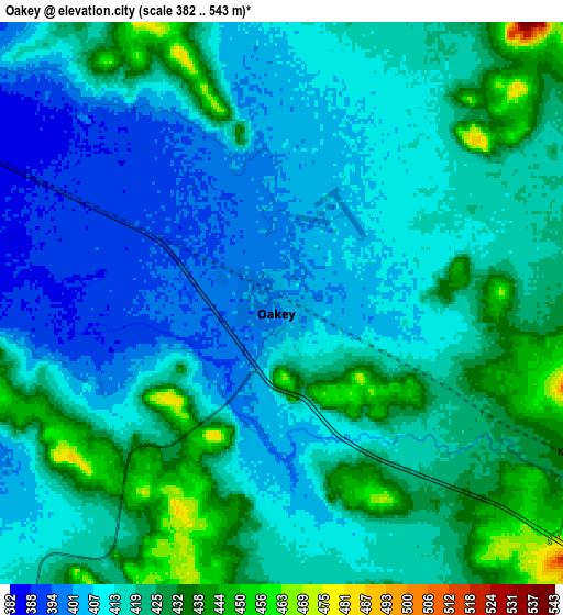 Zoom OUT 2x Oakey, Australia elevation map