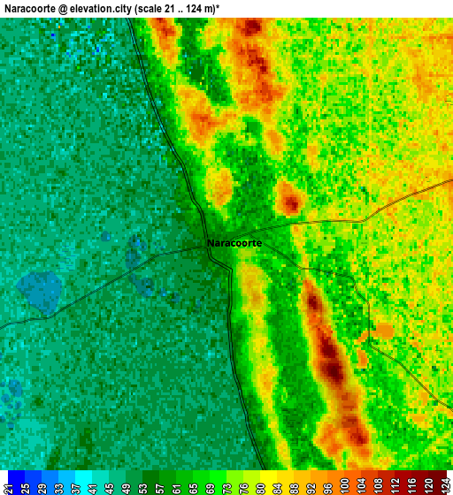 Zoom OUT 2x Naracoorte, Australia elevation map