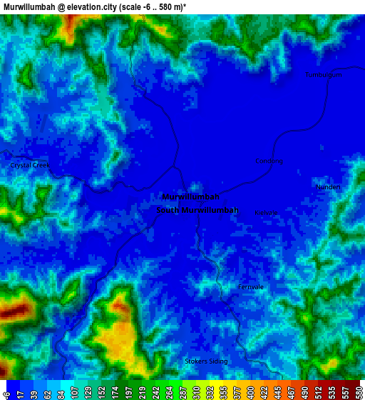 Zoom OUT 2x Murwillumbah, Australia elevation map