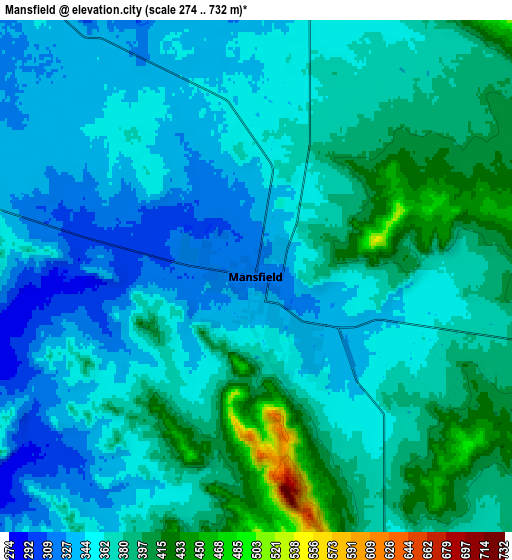 Zoom OUT 2x Mansfield, Australia elevation map